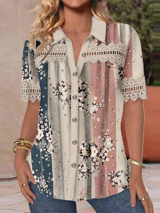 Cardigan chic con stampa digitale in pizzo di Valentina Lo Bello
