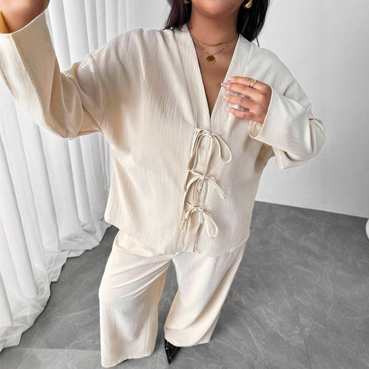 Elegante set da salotto color albicocca di Valentina Lo Bello - Abbigliamento donna