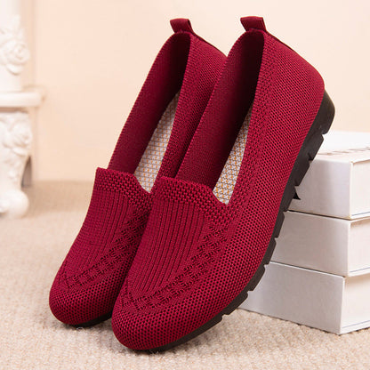 Breathable Valentina Lo Bello Net Cloth Slip-On Shoes