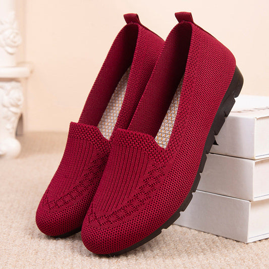 Breathable Valentina Lo Bello Net Cloth Slip-On Shoes