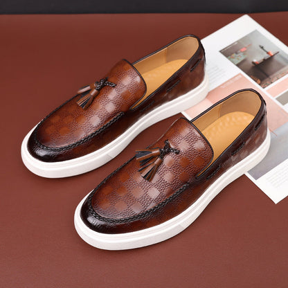 Versatile Valentina Lo Bello Men's Tassel Slip-On Loafers