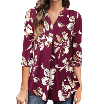Top floreale con scollo a V di Valentina Lo Bello