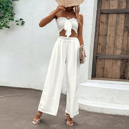Completo bianco con volant di Valentina Lo Bello, ispirato a Pinterest.