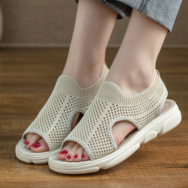 Breathable Knit Flat Sandals by Valentina Lo Bello