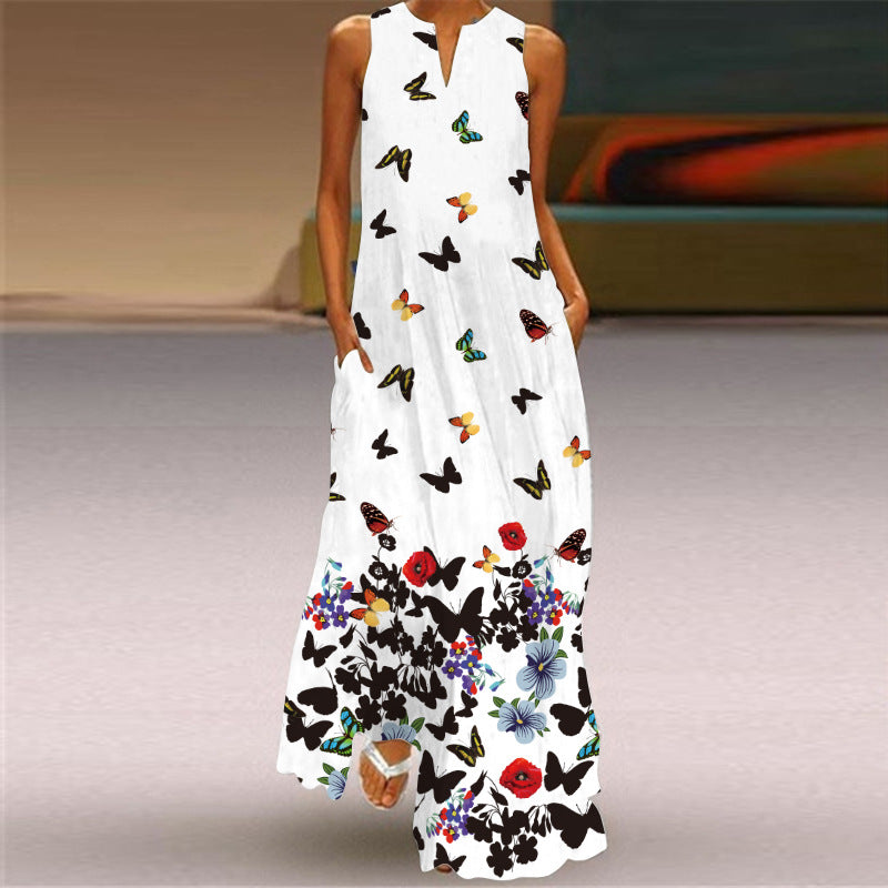 Vibrant Print Long Dress Valentina Lo Bello