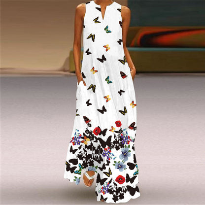 Vibrant Print Long Dress Valentina Lo Bello