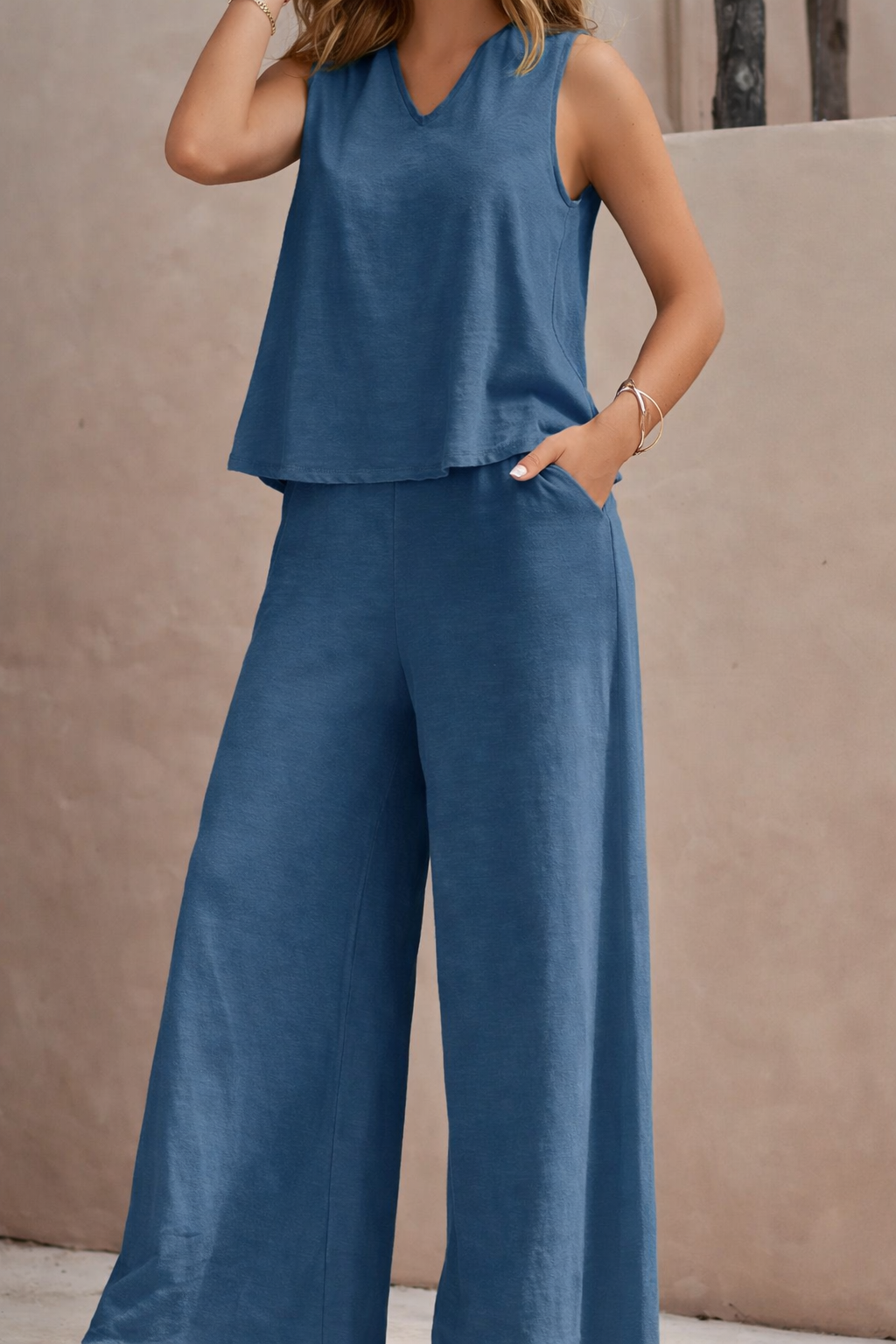 Completo estivo chic con pantaloni a gamba larga Valentina Lo Bello