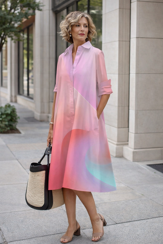 Abito a camicia estivo dai colori vivaci di Valentina Lo Bello