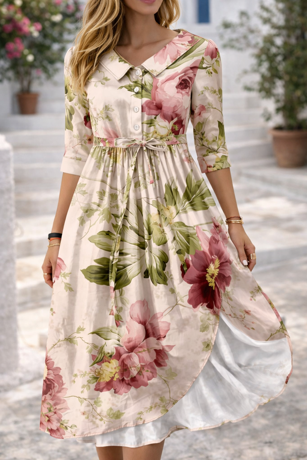 Elegante abito estivo floreale di Valentina Lo Bello