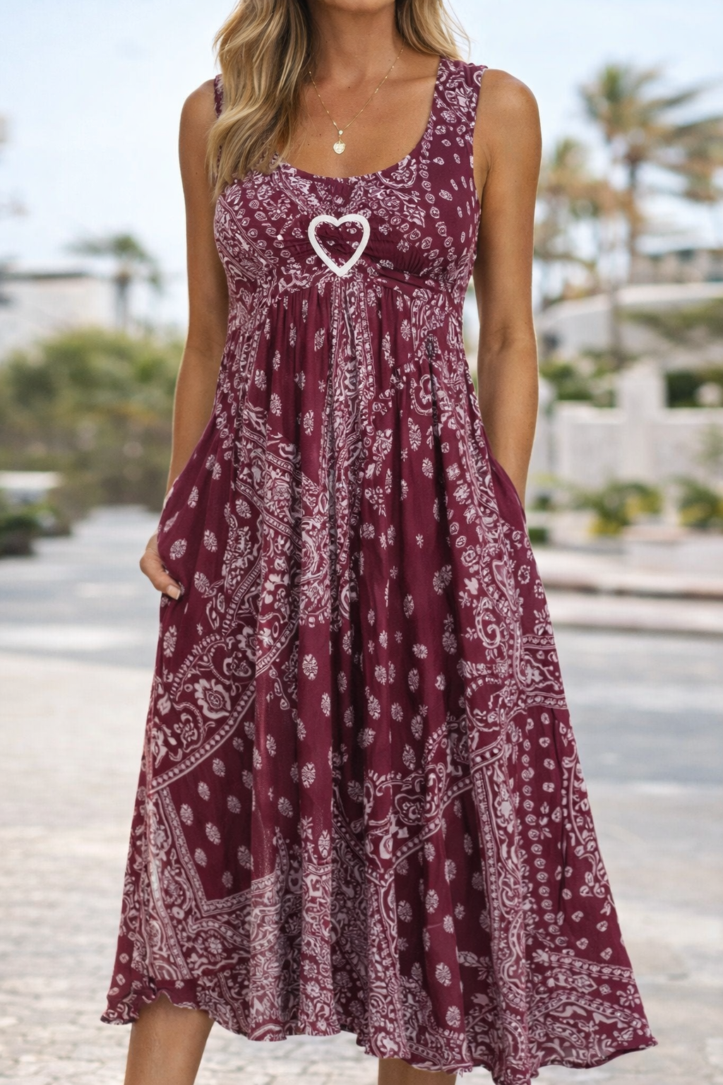 Abito estivo a forma di cuore di Valentina Lo Bello, ispirato a Pinterest.