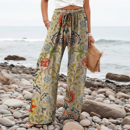 Pantaloni a gamba larga da donna modello Boho Botanical Valentina Lo Bello