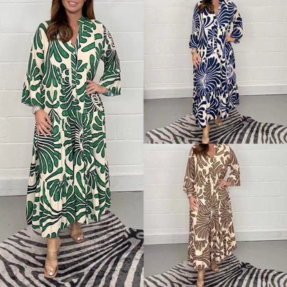 Printed Chiffon A-Line Dress by Valentina Lo Bello