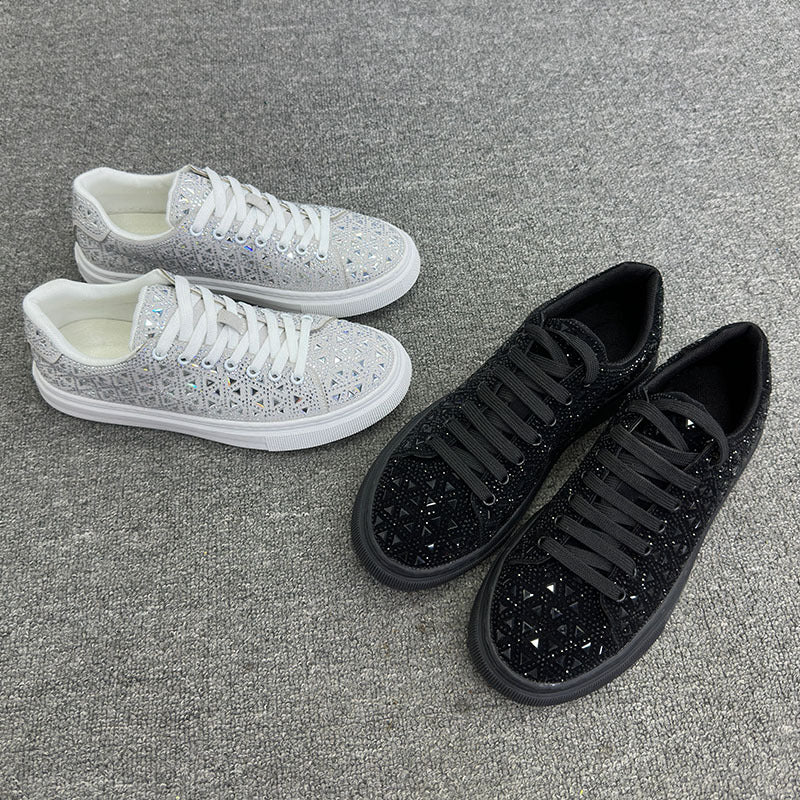 Rhinestone Suede Sneakers by Valentina Lo Bello