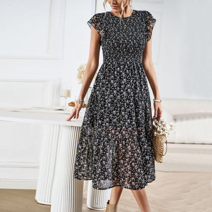 Elegante abito midi estivo a fantasia floreale di Valentina Lo Bello