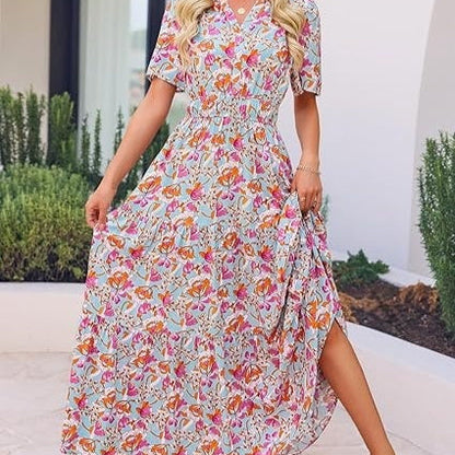 Floral Maxi Dress Valentina Lo Bello Summer Comfort