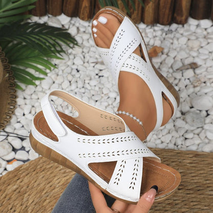 Chic Comfort Valentina Lo Bello Plus Size Wedge Sandals