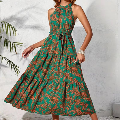 Abito estivo senza maniche in stile boho floreale di Valentina Lo Bello