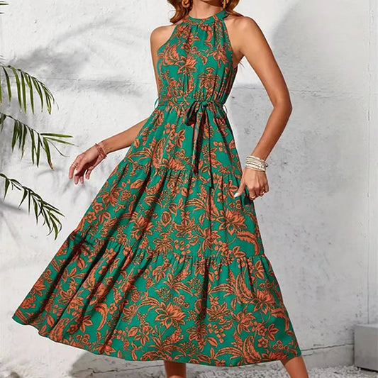 Abito estivo senza maniche in stile boho floreale di Valentina Lo Bello