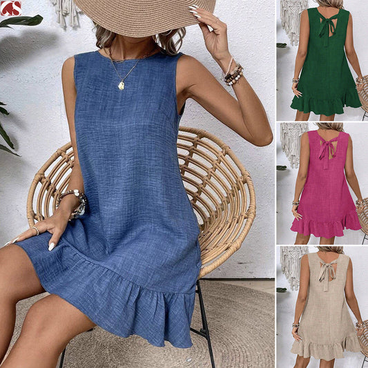 Ruffle Sleeveless Summer Dress by Valentina Lo Bello
