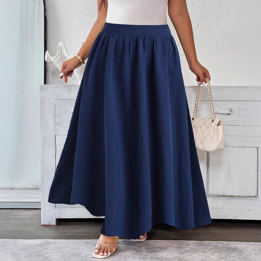 Elegante gonna svasata blu navy di Valentina Lo Bello