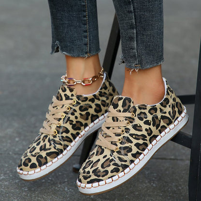 Leopard Print Valentina Lo Bello Canvas Sneakers