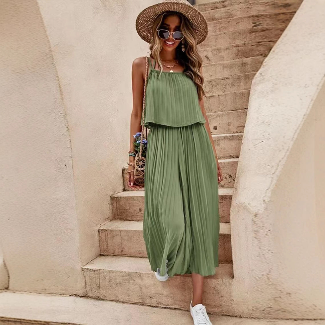 Pleated Loose Jumpsuit by Valentina Lo Bello
