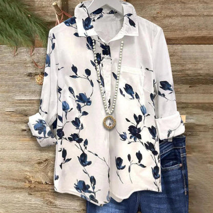 Floral Print Valentina Lo Bello Long Sleeve Blouse