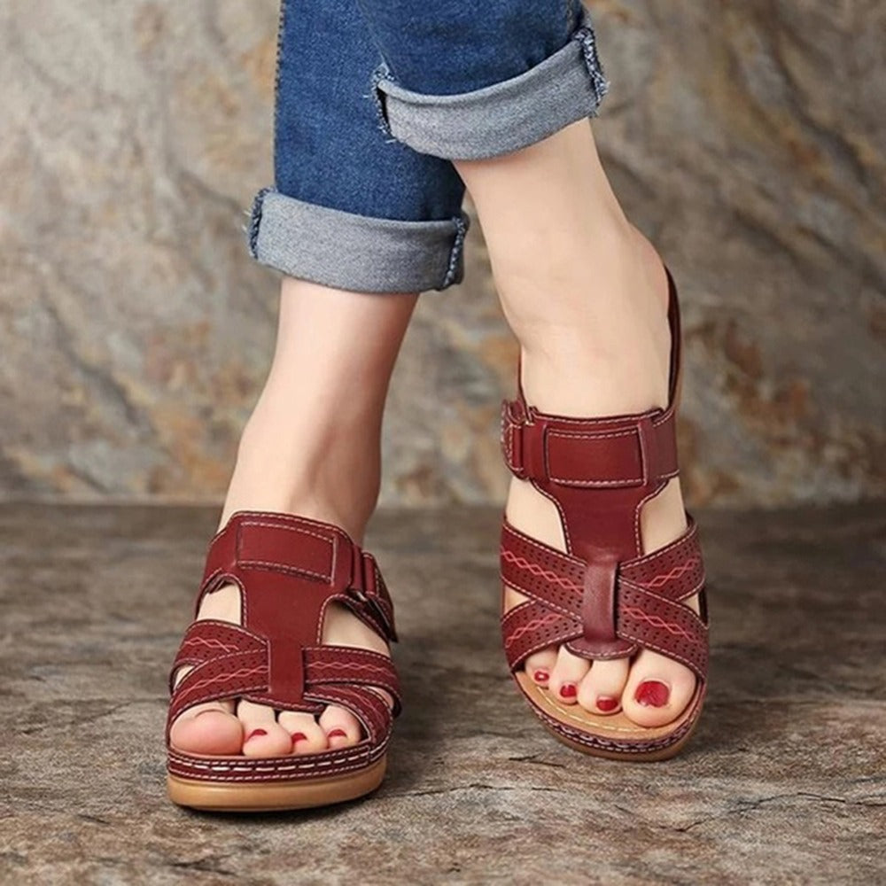 Vintage Wedge Valentina Lo Bello Slip-On Ladies Sandals