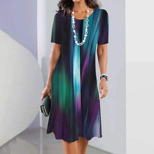Vibrant Plus Size Dress Valentina Lo Bello Summer Pullover