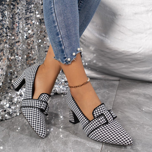 Chic Houndstooth Valentina Lo Bello Everyday Heels