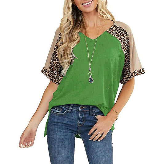 Top casual a maniche corte con stampa leopardata Valentina Lo Bello