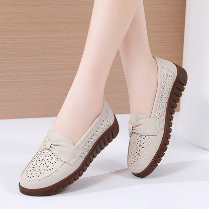 Elegant Comfort Valentina Lo Bello Flat Leather Loafers
