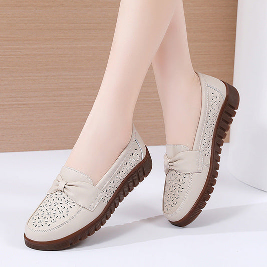 Elegant Comfort Valentina Lo Bello Flat Leather Loafers