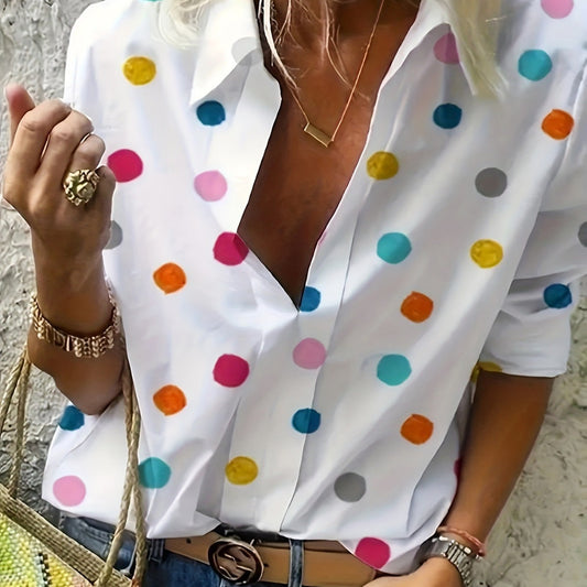 Playful Polka Dot Valentina Lo Bello Everyday Blouse