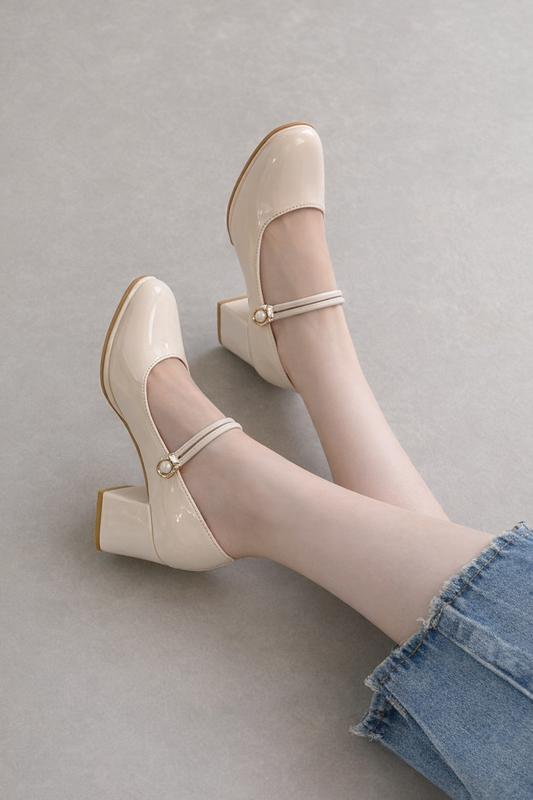 Scarpe con tacco alto Mary Jane in stile retrò di Valentina Lo Bello
