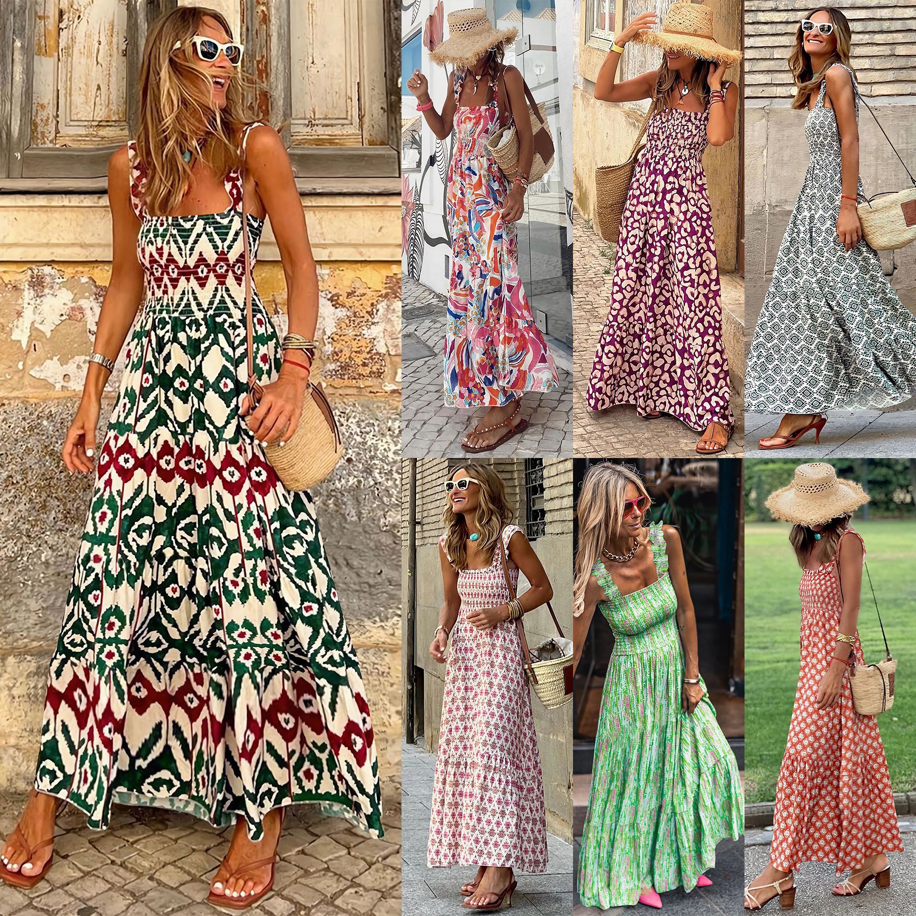 Elegant Floral Strap Dress by Valentina Lo Bello